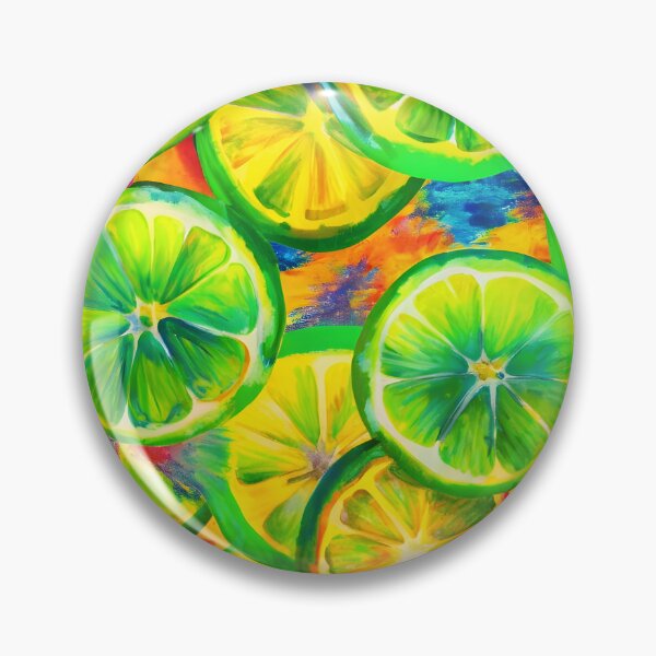 Item preview, Green lime pattern, lime slices painting designed and sold by patterncrow.