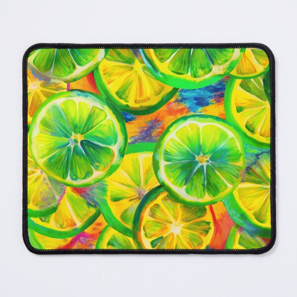 Item preview, Green lime pattern, lime slices painting designed and sold by patterncrow.