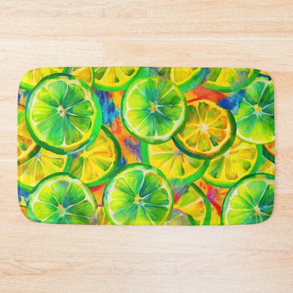 Item preview, Green lime pattern, lime slices painting designed and sold by patterncrow.