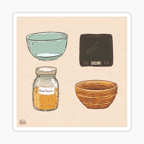 Sourdough Starter Pack Print Sticker
