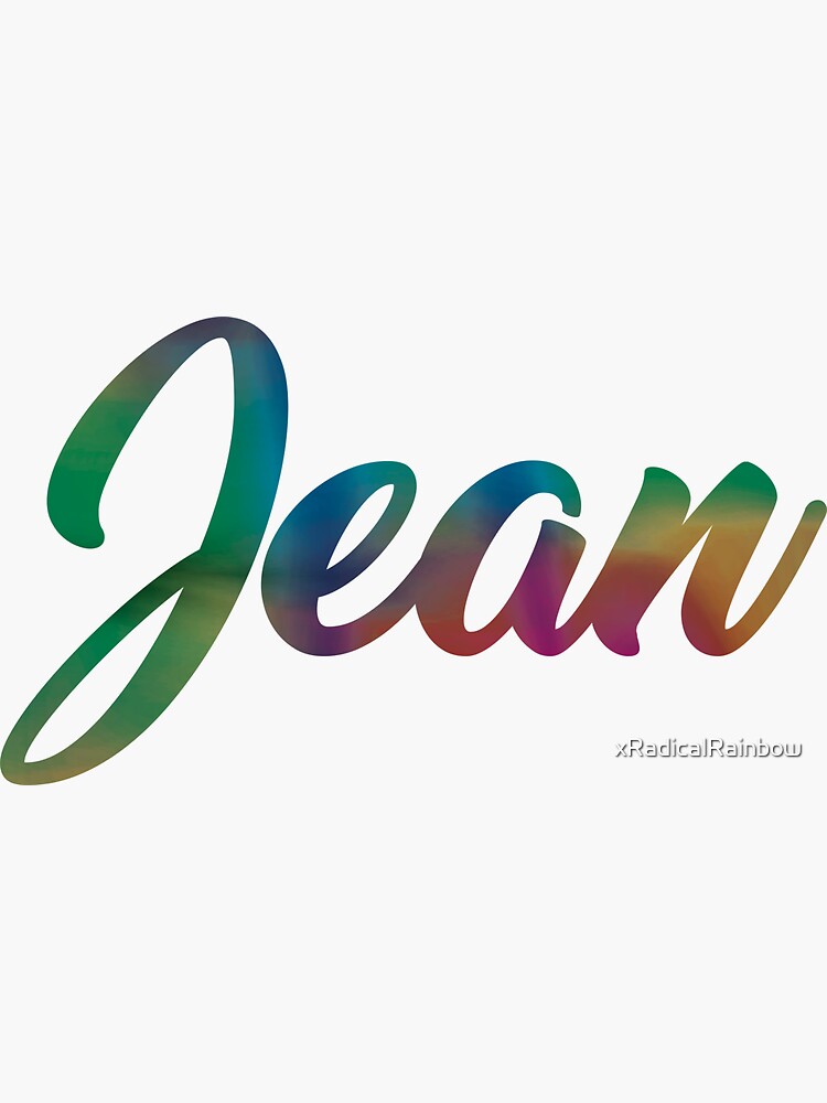 "Jean" Sticker by xRadicalRainbow Redbubble
