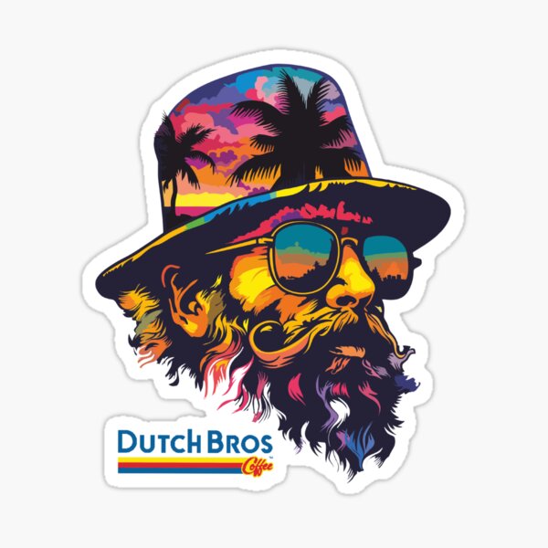Item preview, Dutch Bros 420 trendy bearded man designed and sold by Big-Family-Art.