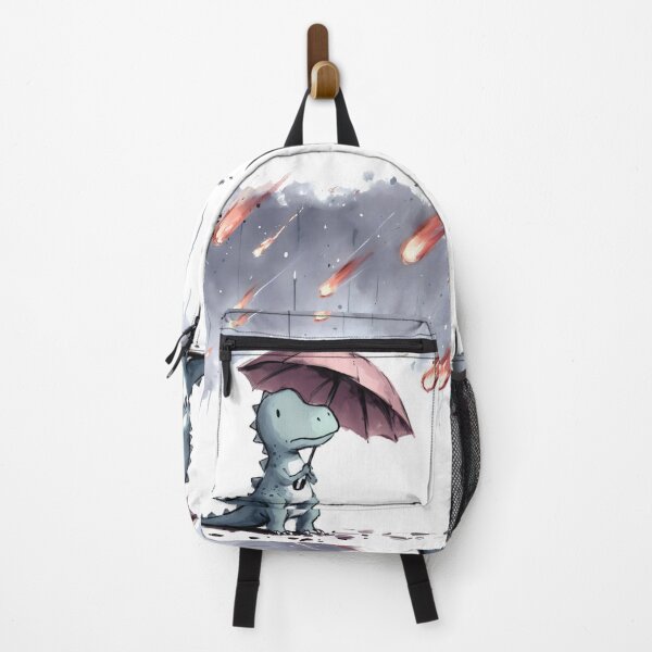 Item preview, Sad Dinosaur with Umbrella and Falling Meteorites designed and sold by Slick-Waffles.