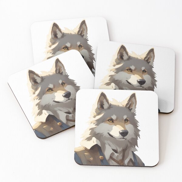 Item preview, Grey Wolf Mercenary Fighter RPG Fantasy Character Art designed and sold by CrownedCanvas.
