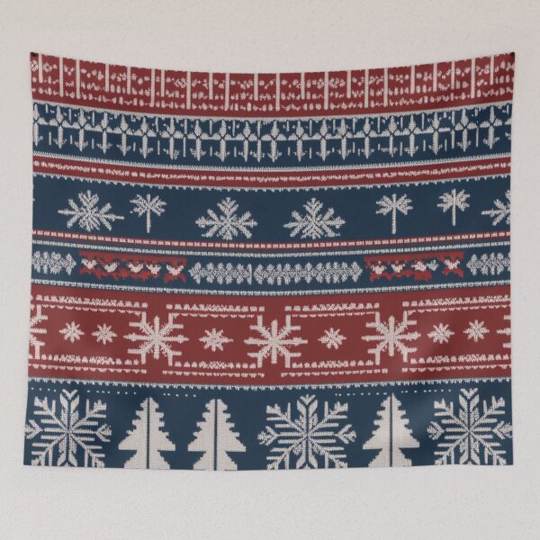 Artikelvorschau, Nordisches Strickmuster mit Schneeflocken entworfen und verkauft von BirdsnStuff.
