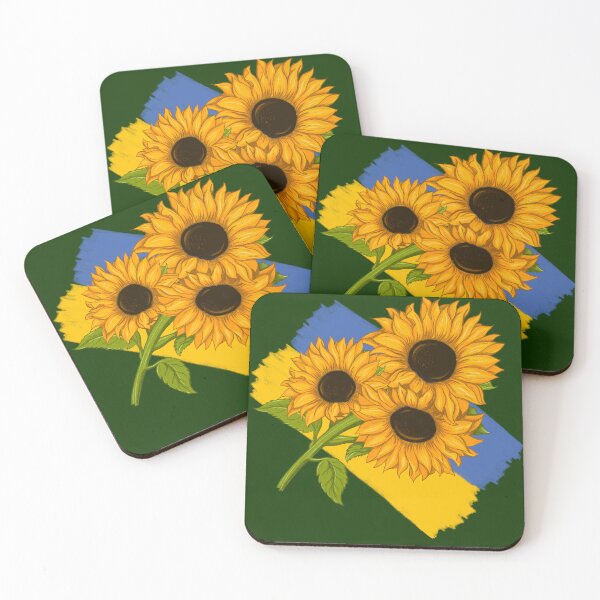 Item preview, Sunflowers and Ukrainian flag designed and sold by Maryart8.