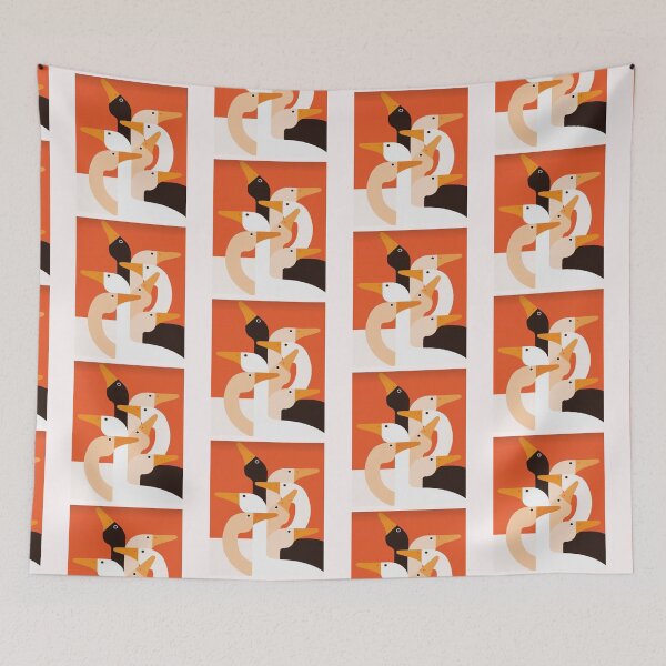 Item preview, swans poster illustration designed and sold by Ratatatts.
