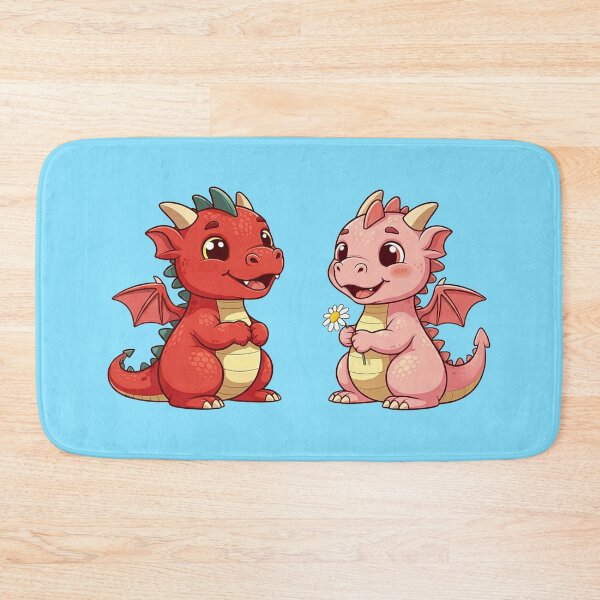 Item preview, Adorable Baby Dragons Become Friends | Light Blue designed and sold by PinkGoddessLove.