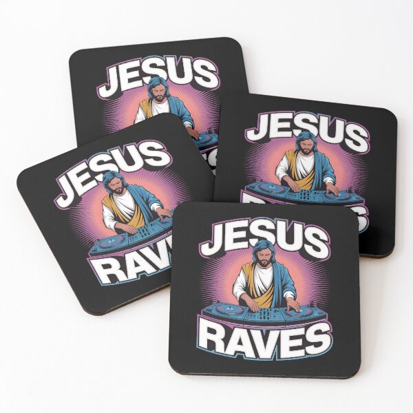 Item preview, Jesus Raves DJ Techno EDM Party Festival Turnables designed and sold by silverhexagon.