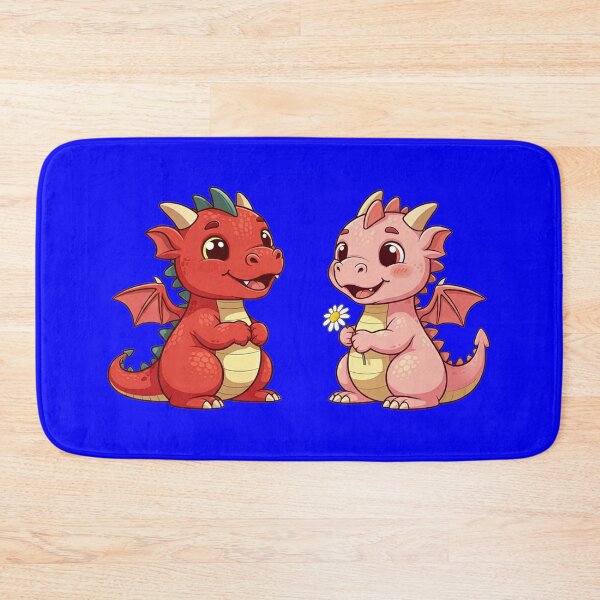 Item preview, Adorable Baby Dragons Become Friends | Electric Blue designed and sold by PinkGoddessLove.