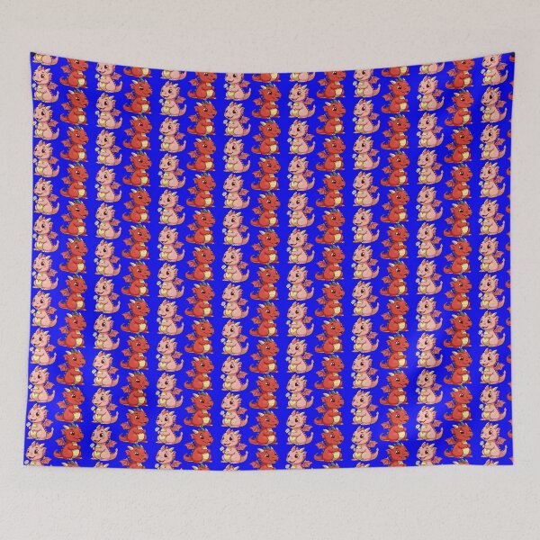 Item preview, Adorable Baby Dragons Become Friends | Electric Blue designed and sold by PinkGoddessLove.