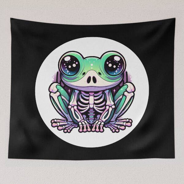 Item preview, Gothic Frog with Skeleton: Creepypasta Conceptual Art designed and sold by Mechanical-Artt.