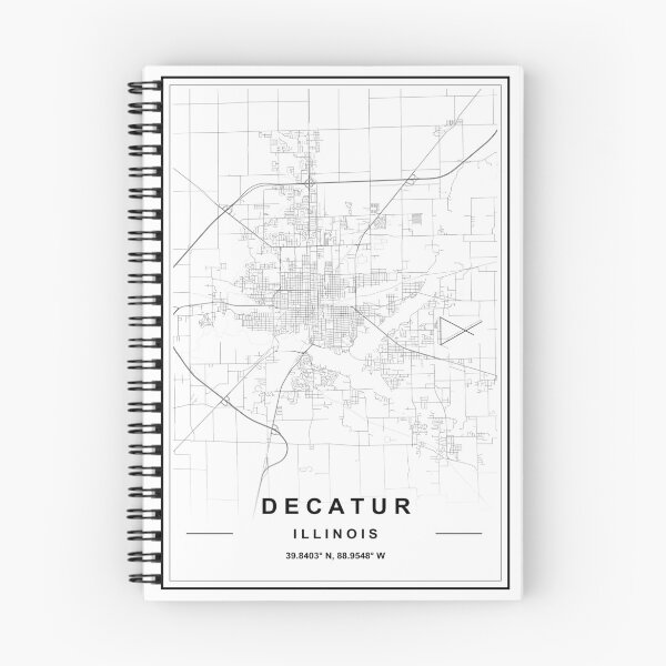 Item preview, Decatur City Map designed and sold by SHAMPAIN-ART-CO.