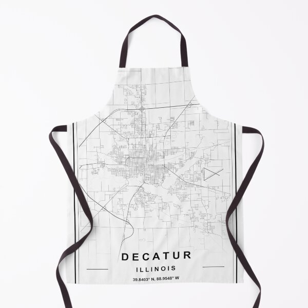 Item preview, Decatur City Map designed and sold by SHAMPAIN-ART-CO.