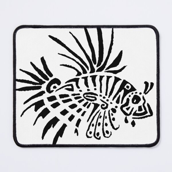 Item preview, Lionfish tattoo black designed and sold by Zamen.