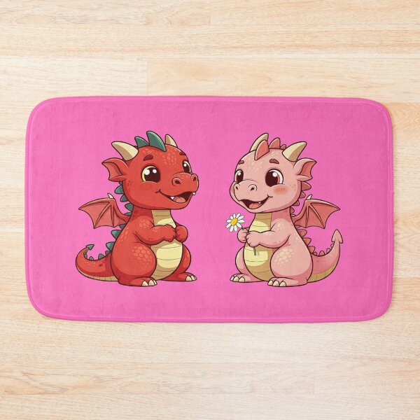 Item preview, Adorable Baby Dragons Become Friends | Light Pink designed and sold by PinkGoddessLove.