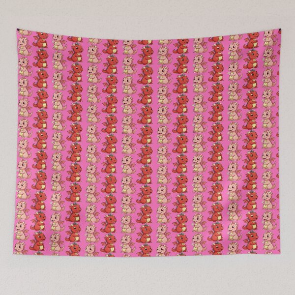 Item preview, Adorable Baby Dragons Become Friends | Light Pink designed and sold by PinkGoddessLove.