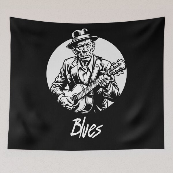 Item preview, Bluesman - Black and white designed and sold by Playa Angel.