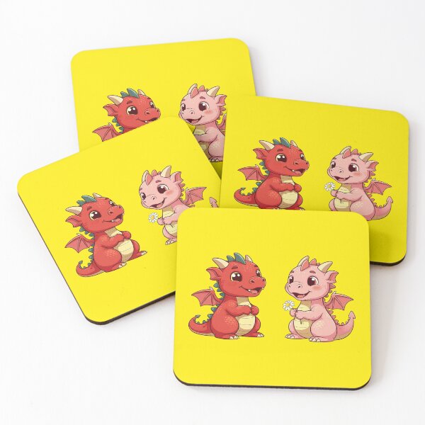 Item preview, Adorable Baby Dragons Become Friends | Yellow designed and sold by PinkGoddessLove.
