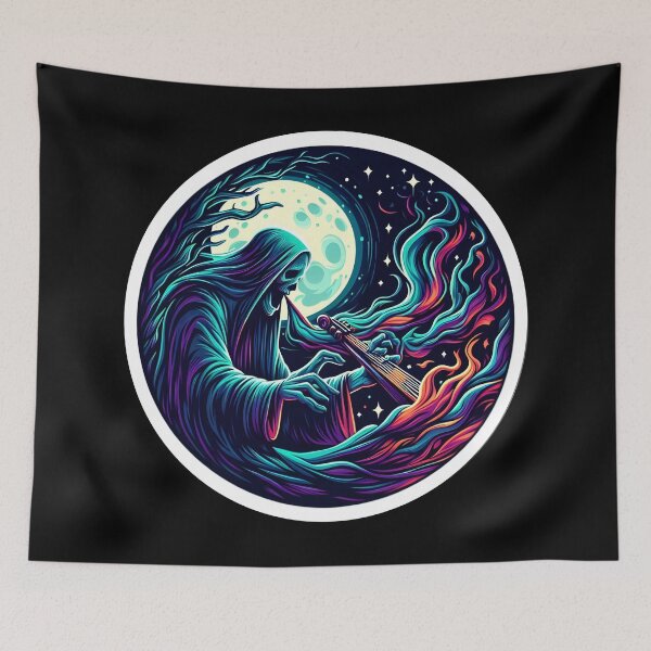 Item preview, The Ethereal Melody: A Ghostly Musician in the Moonlight designed and sold by Mechanical-Artt.