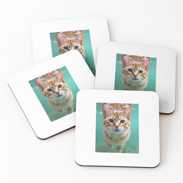 Item preview, Cute Ginger Cat Underwater designed and sold by JoyPhotoArt.