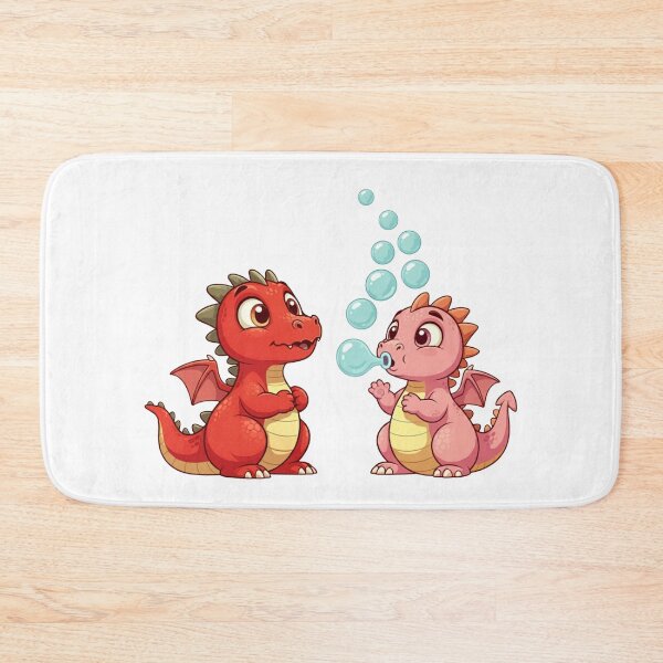 Item preview, Happy Baby Dragons Blowing Bubbles | White designed and sold by PinkGoddessLove.