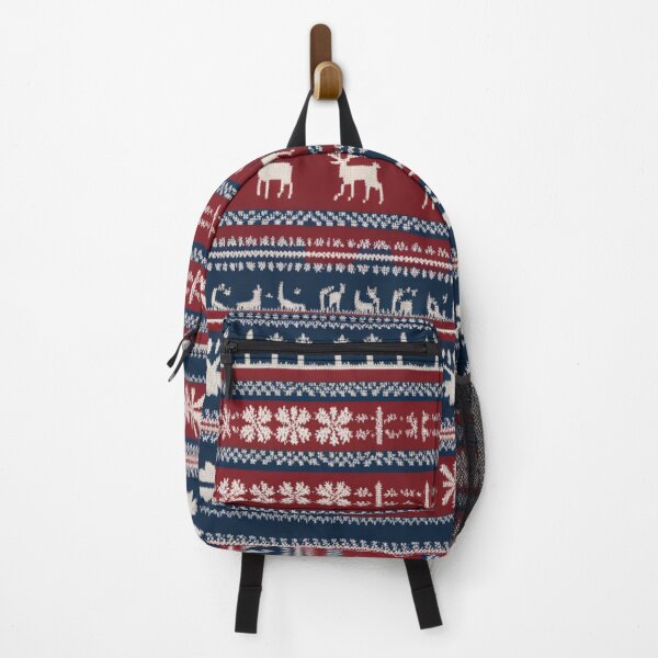 Artikelvorschau, Nordisches Strickmuster mit Hirschen und Schneeflocken entworfen und verkauft von BirdsnStuff.