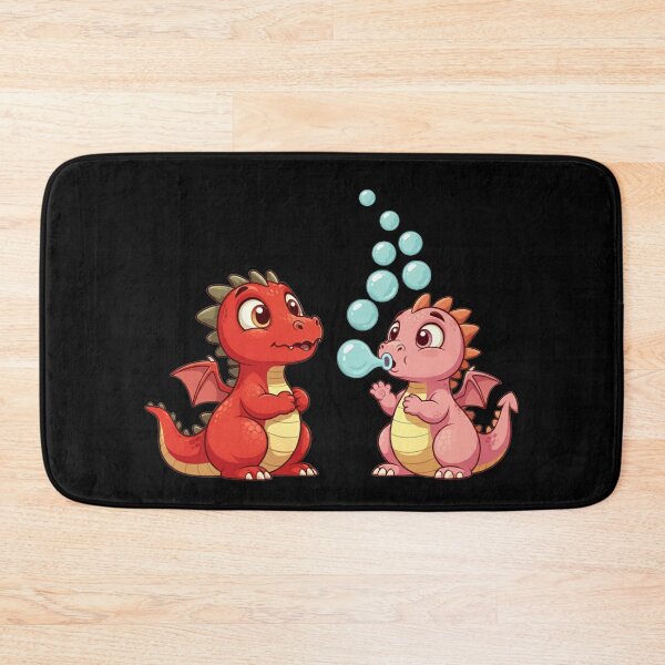 Item preview, Happy Baby Dragons Blowing Bubbles | Black designed and sold by PinkGoddessLove.
