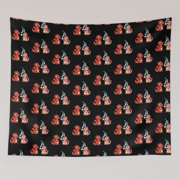 Item preview, Happy Baby Dragons Blowing Bubbles | Black designed and sold by PinkGoddessLove.