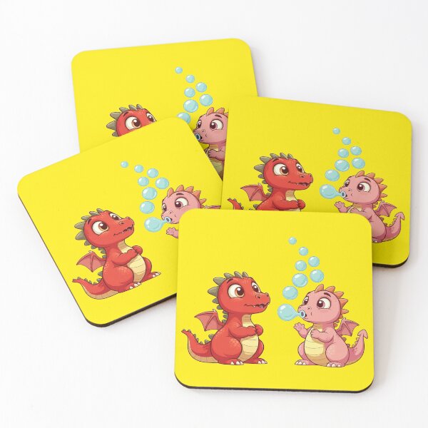 Item preview, Happy Baby Dragons Blowing Bubbles | Yellow designed and sold by PinkGoddessLove.