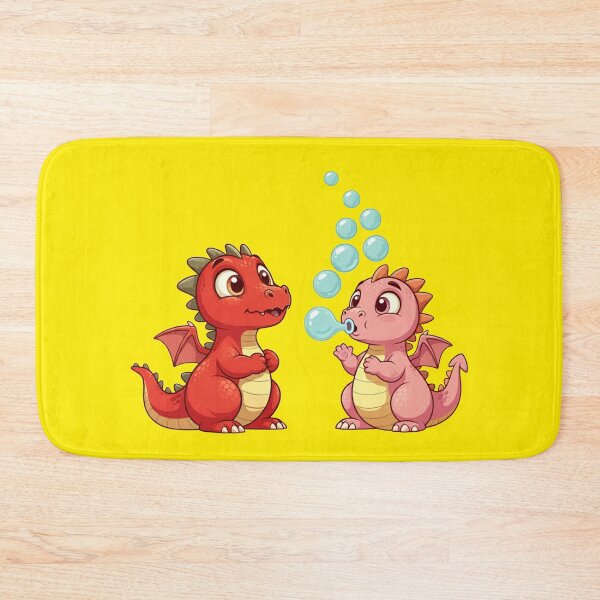 Item preview, Happy Baby Dragons Blowing Bubbles | Yellow designed and sold by PinkGoddessLove.