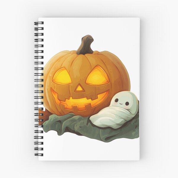 Item preview, Friendly Ghost PumpkinAdorable- Ghost Cuddling with a Glow-in-the- Light Pumpkin designed and sold by Creet-Design.