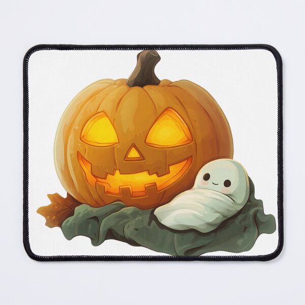 Item preview, Friendly Ghost PumpkinAdorable- Ghost Cuddling with a Glow-in-the- Light Pumpkin designed and sold by Creet-Design.