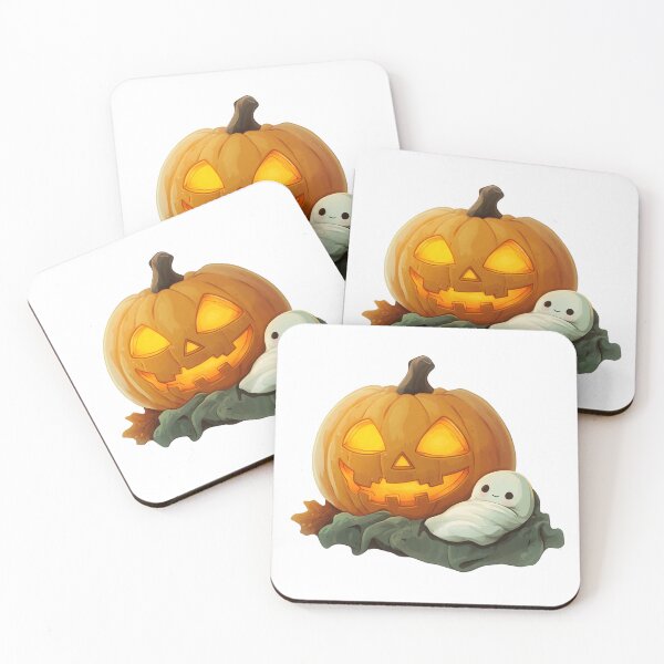 Item preview, Friendly Ghost PumpkinAdorable- Ghost Cuddling with a Glow-in-the- Light Pumpkin designed and sold by Creet-Design.