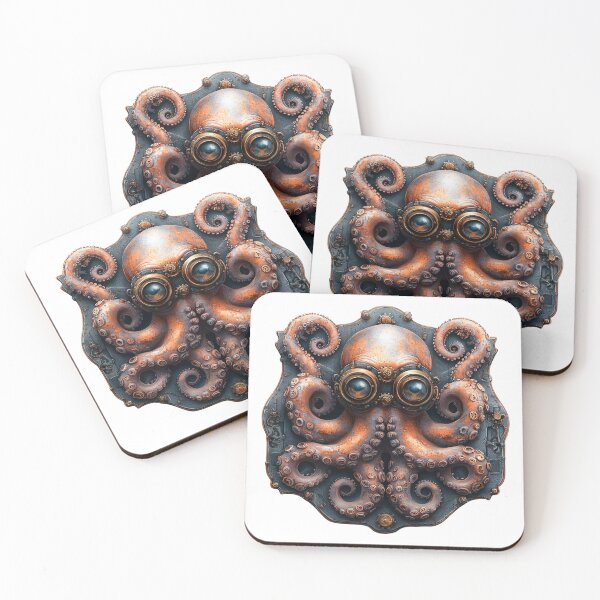 Item preview, Octopus Gearhead-Detailed Steampunk Octopus Design designed and sold by Creet-Design.