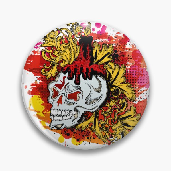 Item preview, 3D skull vintage with paint splatter designed and sold by navarraspain.