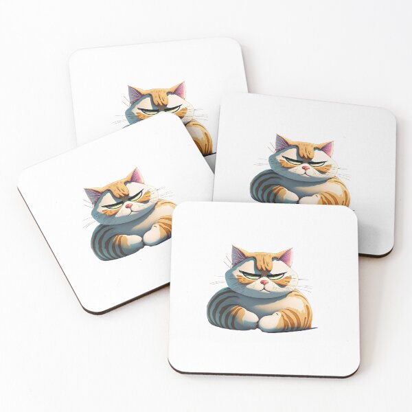 Item preview, Sassy Cat - Rayas naranjas y blancas designed and sold by CreateDreamz.