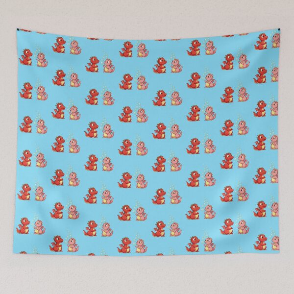 Item preview, Happy Baby Dragons Blowing Bubbles | Light Blue designed and sold by PinkGoddessLove.