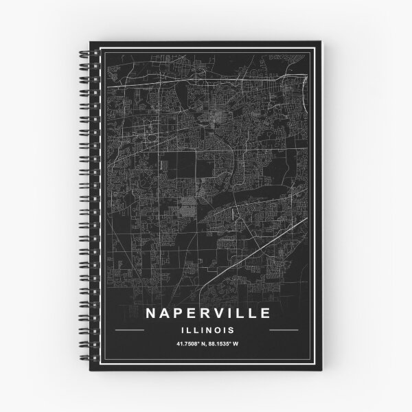 Aperçu de l'œuvre Carte de la ville de Naperville créée et vendue par SHAMPAIN-ART-CO.