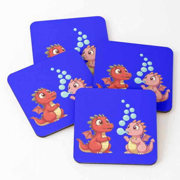 Item preview, Happy Baby Dragons Blowing Bubbles | Electric Blue designed and sold by PinkGoddessLove.