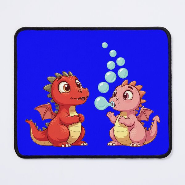 Item preview, Happy Baby Dragons Blowing Bubbles | Electric Blue designed and sold by PinkGoddessLove.