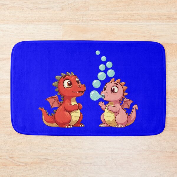 Item preview, Happy Baby Dragons Blowing Bubbles | Electric Blue designed and sold by PinkGoddessLove.