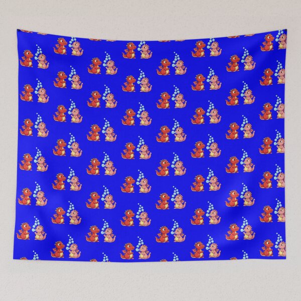 Item preview, Happy Baby Dragons Blowing Bubbles | Electric Blue designed and sold by PinkGoddessLove.
