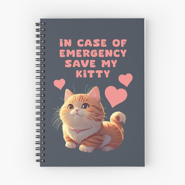 Item preview, In case of emergency save my kitty, KAWAII ILLUSTRATION designed and sold by La Loca.