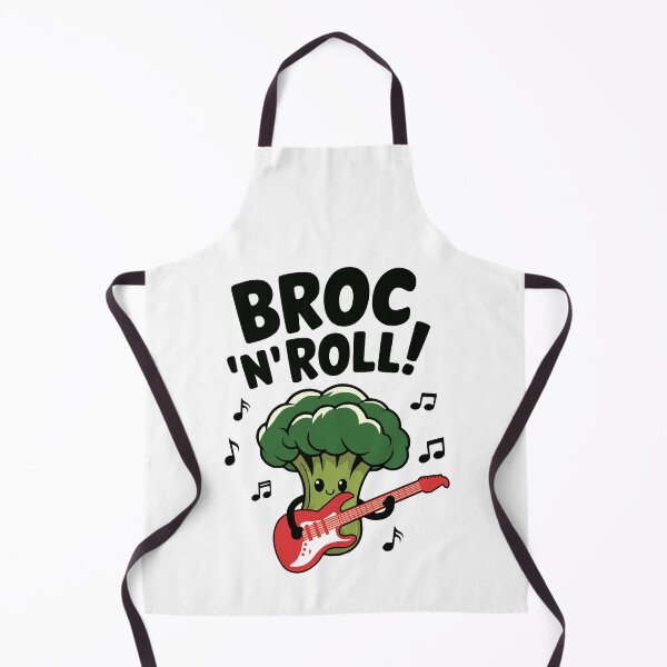 Item preview, Broc 'N' Roll! Cute Broccoli Music Pun designed and sold by PMCreative.