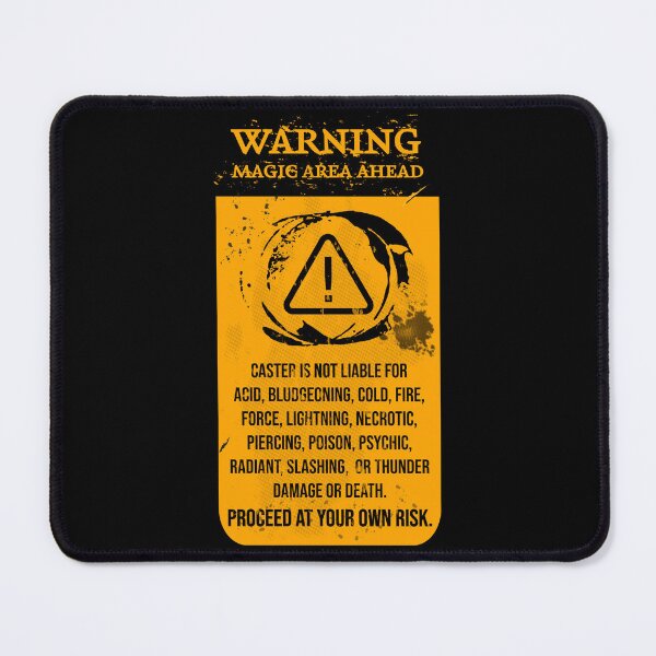 Item preview, Warning: Magic Area Ahead Liability Sign DAMAGED VERSION designed and sold by CatchiBatchi.