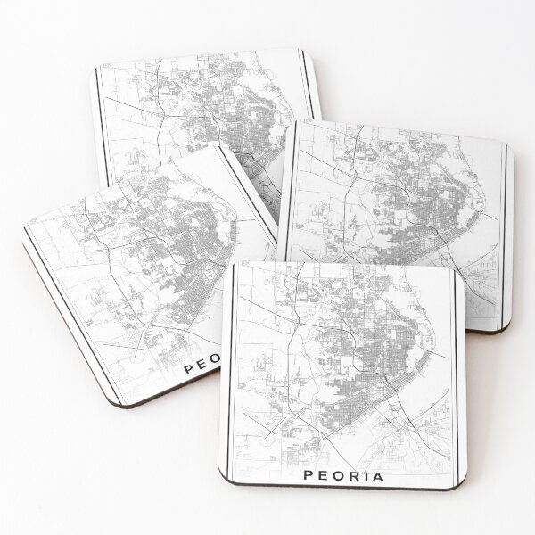 Item preview, Peoria City Map designed and sold by SHAMPAIN-ART-CO.
