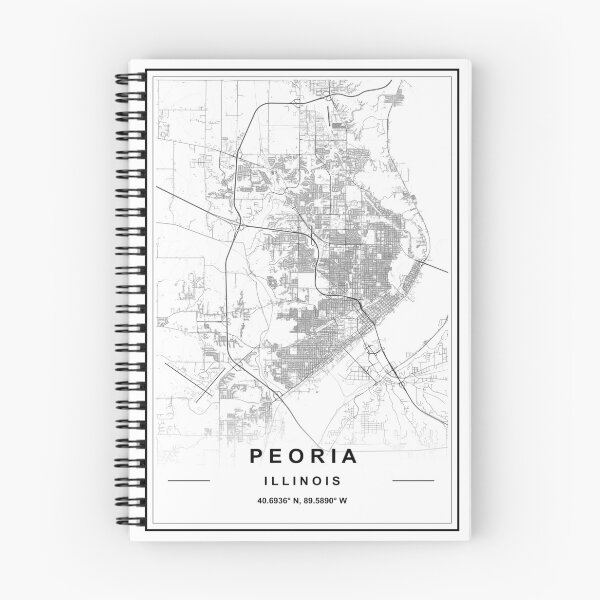 Item preview, Peoria City Map designed and sold by SHAMPAIN-ART-CO.