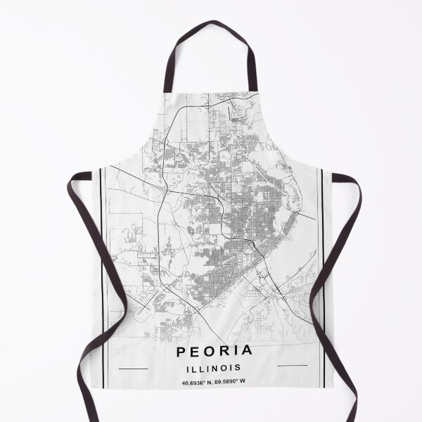 Item preview, Peoria City Map designed and sold by SHAMPAIN-ART-CO.