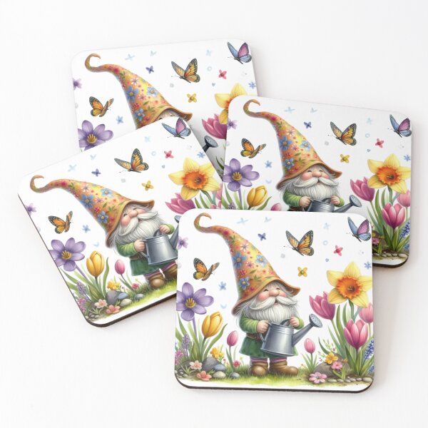 Item preview, Gnome,Flowers,Butterfly,Spring designed and sold by deniz kaya.